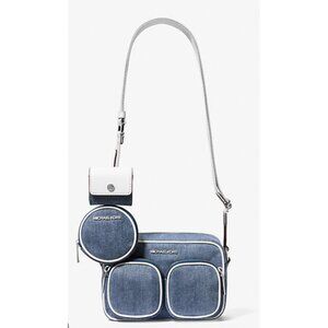 Michael Kors Jet Set Medium Denim Crossbody Bag